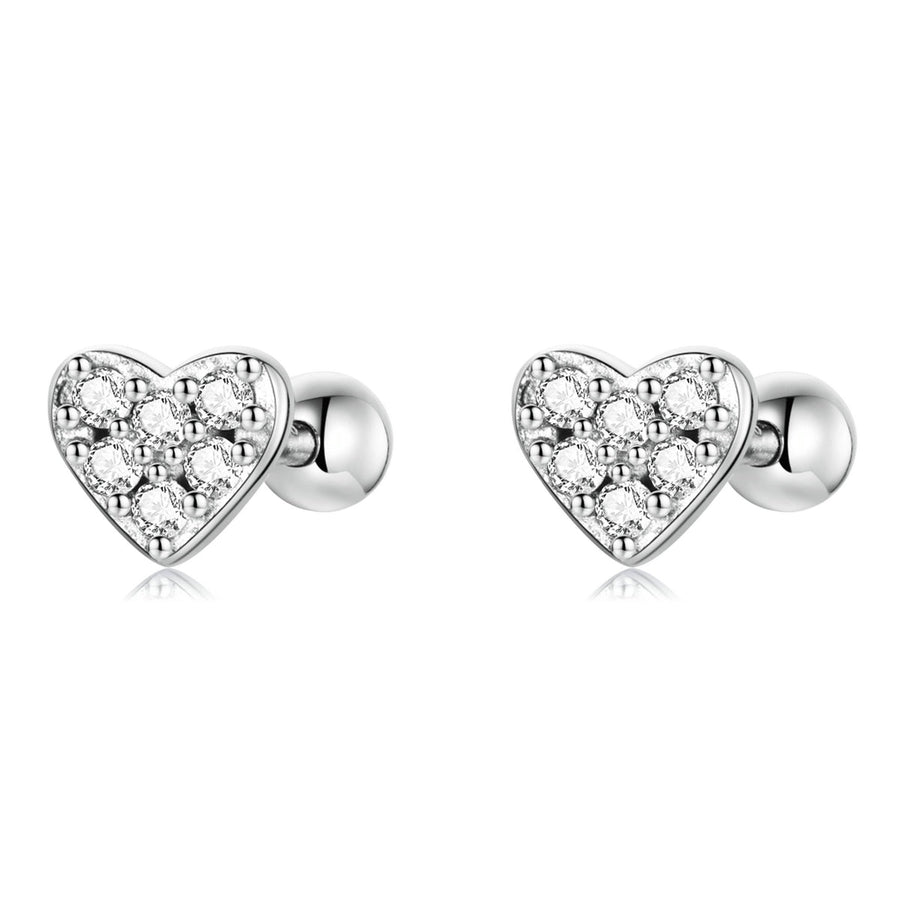 925 Sterling Silver Earrings with Pavé Setting CZ