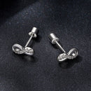925 Sterling Silver & Moissanite Earrings 0.005ct for Women