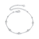 925 Sterling Silver 3mm Moissanite Bracelet for Women