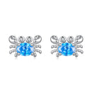 925 Sterling Silver White Gold Plated CZ Earrings for Women