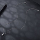 925 Sterling Silver Moissanite Necklace 40+5cm with White Gold Plating for Women