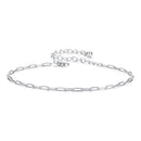 925 Sterling Silver Plated White Gold Adjustable Bracelet for Women
