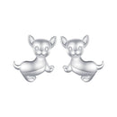 925 Sterling Silver Earrings Plated Platinum 10*12mm for Women