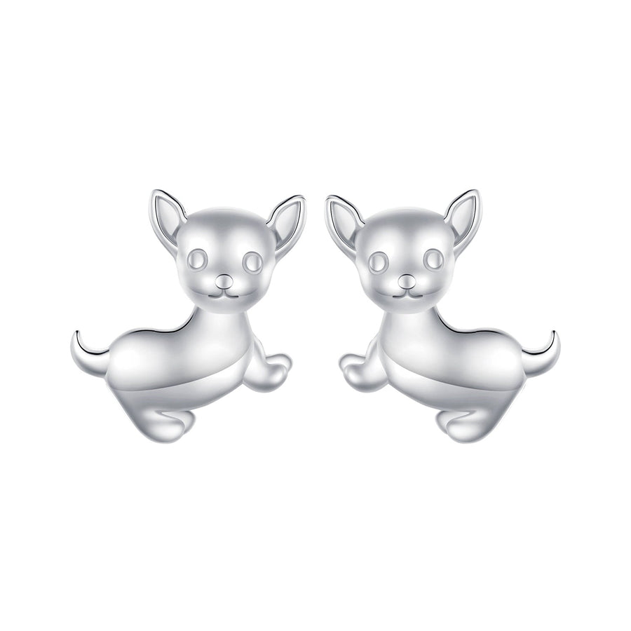 925 Sterling Silver Earrings Plated Platinum 10*12mm for Women