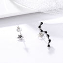 925 Sterling Silver Earrings with Pavé Setting CZ - 2.3cm Height