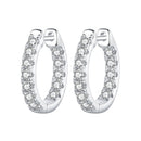 925 Sterling Silver 0.023 Carat Moissanite Earrings for Women