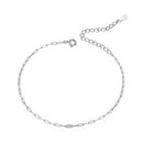 925 Sterling Silver & Plated Platinum Bracelet - 17+5cm Length