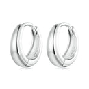 925 Sterling Silver 12*3mm Platinum Plated Earrings