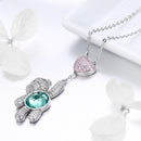 925 Sterling Silver Necklace 38-45cm with 3.1*1.3cm Pendant for Women