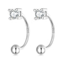 925 Sterling Silver Earrings for Women with CZ in Pavé Setting