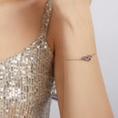 925 Sterling Silver White Gold Plated Chain Bracelet for Women