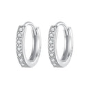 925 Sterling Silver Pavé Setting Gold Plated Earrings for Women