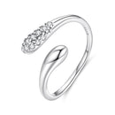 925 Sterling Silver Oxidized Pavé Setting CZ Ring