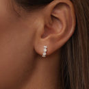 925 Sterling Silver Plated White Gold Earrings for Women