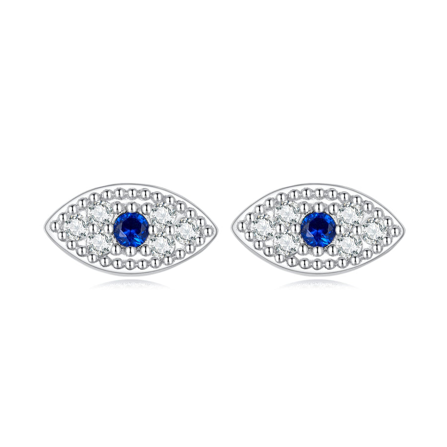 925 Sterling Silver & Pavé Setting CZ Earrings