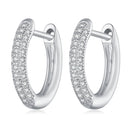 925 Sterling Silver Pavé Setting CZ Earrings for Women