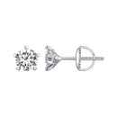 925 Sterling Silver Moissanite 0.50 Carat Earrings 6.0mm for Women