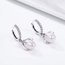 925 Sterling Silver Oxidized Silver Freshwater Pearl Earrings