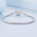 925 Sterling Silver Moonstone Bracelet 17.0 cm Pavé Setting for Women