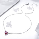 925 Sterling Silver Adjustable Necklace 37-45cm with 1.4*2cm Pendant for Women
