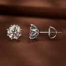 S925 Silver 0.5 Carat Moissanite Earrings 6.0mm for Women
