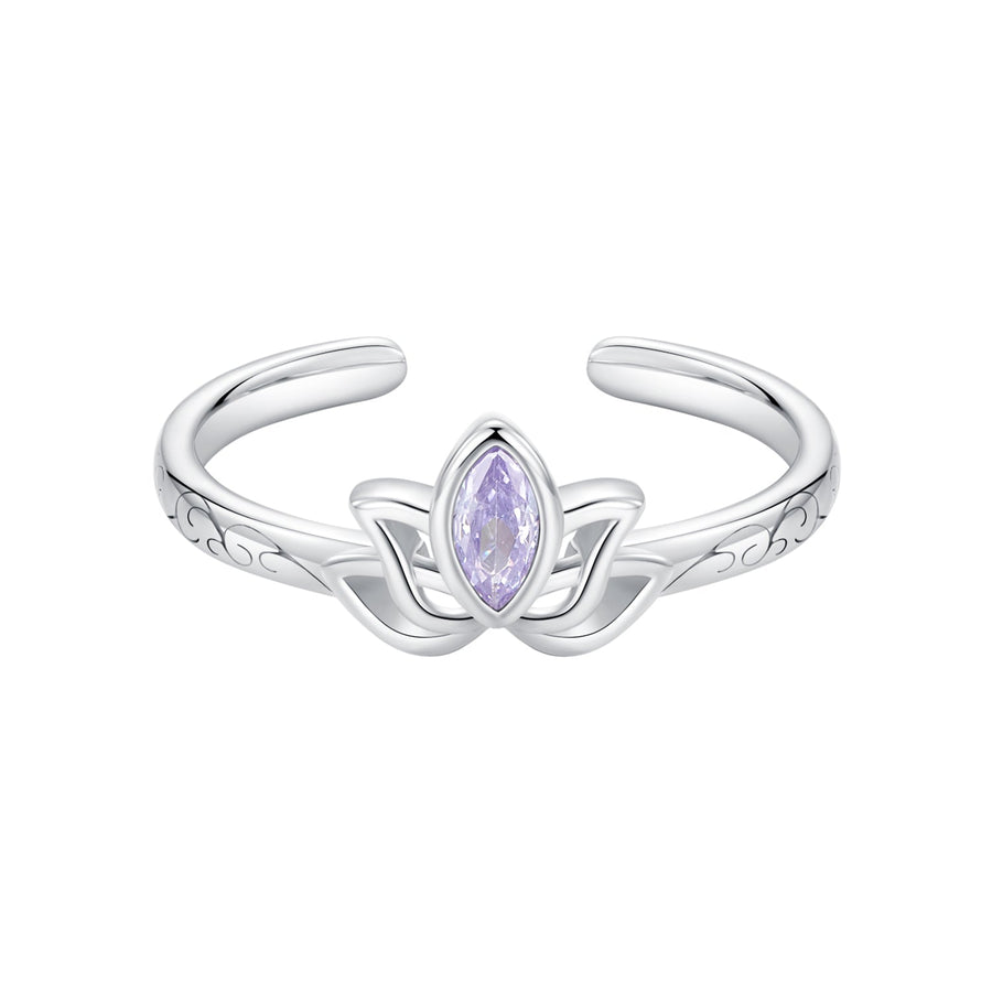 925 Sterling Silver 1.9mm Pavé Setting White Gold Plated Ring