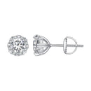 925 Sterling Silver Moissanite 0.50 Carat Earrings for Women