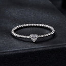925 Sterling Silver Moissanite Ring Size 6 Plated White Gold