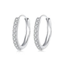 925 Sterling Silver Pavé Setting Gold Plated Earrings for Women