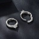 925 Sterling Silver Moissanite Earrings 1.3cm for Women