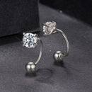 925 Sterling Silver Moissanite 0.1ct Earrings 1.3cm for Women