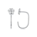 925 Sterling Silver Plated White Gold Earrings for Women