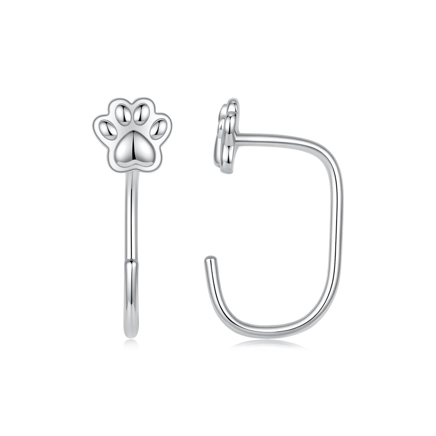 925 Sterling Silver Plated White Gold Earrings for Women