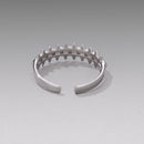 925 Sterling Silver + Plated White Gold 0.24cm Ring for Women