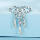 925 Sterling Silver Nano Opal Stone Ring for Women