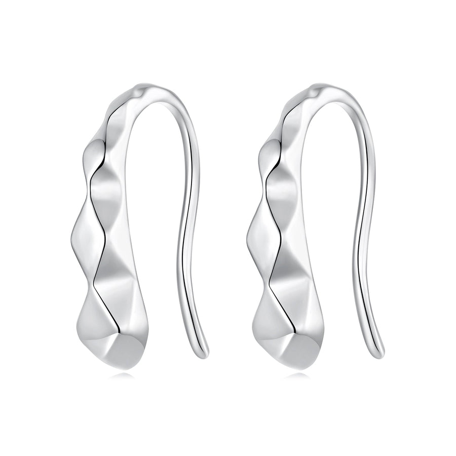 925 Sterling Silver White Gold Plated Earrings