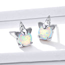 S925 Sterling Silver Earrings with Translucent Opal