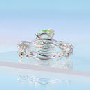 925 Sterling Silver Synthetic Spinel 3.8mm Ring for Women Size 7