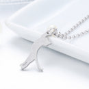 925 Sterling Silver 0.6 Carat Pearl Necklace for Women