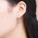 925 Sterling Silver Earrings with Pavé Setting CZ