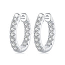 925 Sterling Silver 0.023 Carat Moissanite Earrings for Women