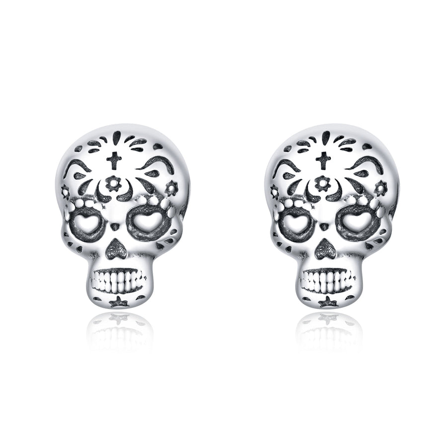 S925 Oxidized Silver Earrings Size 1*0.7cm for Women