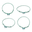 925 Sterling Silver Adjustable Bracelet with CZ and Enamel in Oxidized Finish for Women