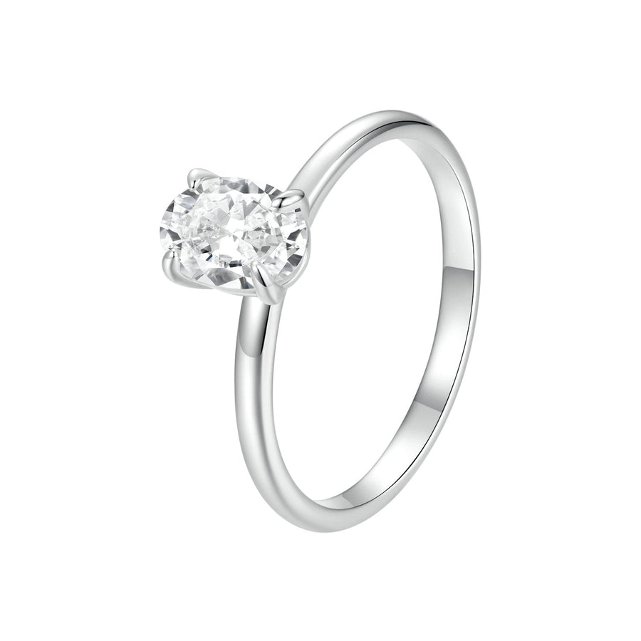 925 Sterling Silver Moissanite 1ct Ring Size 8