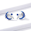 925 Sterling Silver Plated Platinum Pavé Setting CZ Earrings