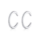 925 Sterling Silver Earrings with Pavé Set CZ