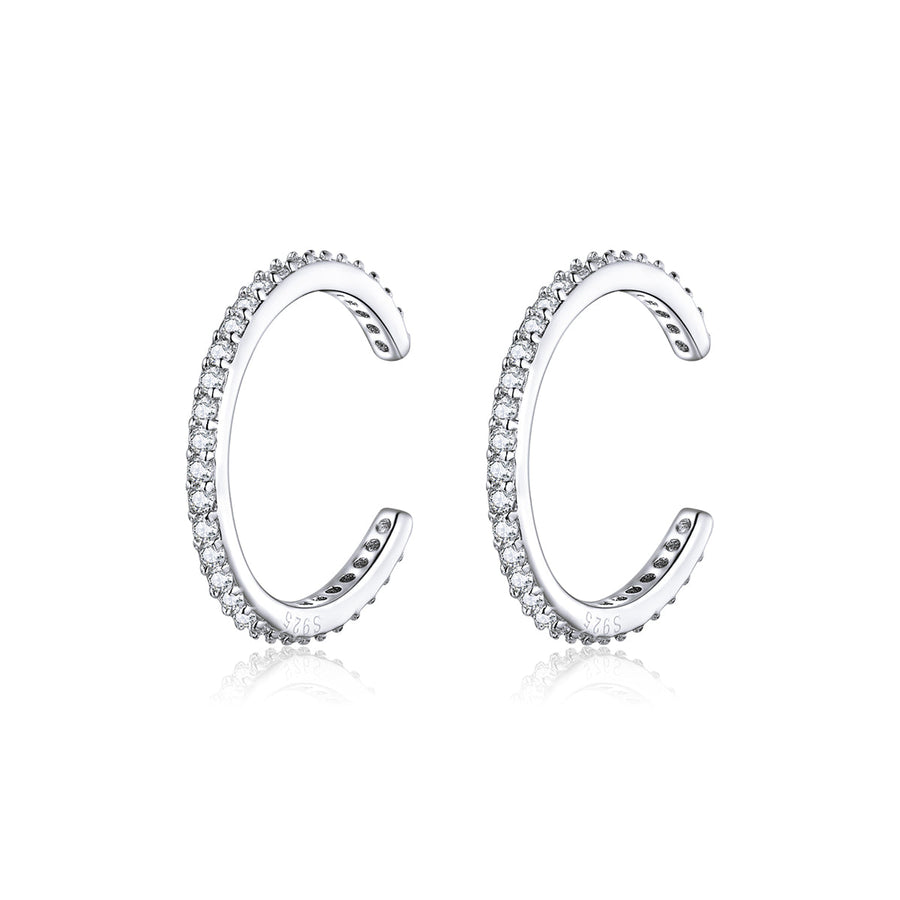 925 Sterling Silver Earrings with Pavé Set CZ