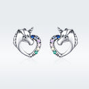925 Sterling Silver Earrings with Oxidized Finish and Pavé Setting