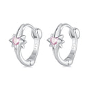 925 Sterling Silver White Gold Plated Earrings with CZ for Women