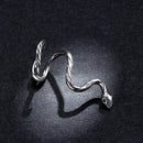 925 Sterling Silver Oxidized 2.5x1.9 cm Pavé Setting CZ Earrings for Women